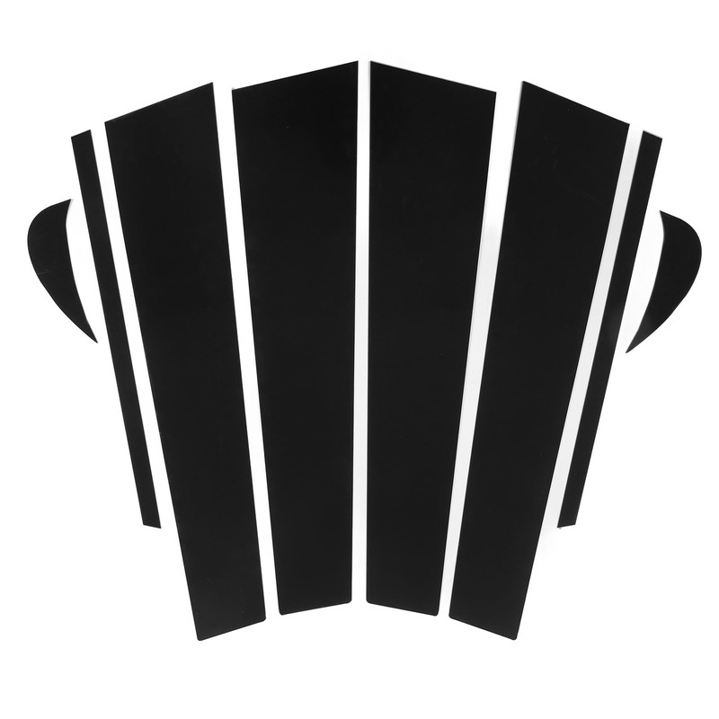 8pcs Pillar Post Trim Kit 4D Style Gloss Black Side