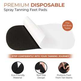 10 Pairs Sticky Spray Tan Pads for Feet,Disposable & Hygienic Spray Tan Feet Pads-Ideal for Sunless, Self-Tanning at Home or Salon-Non-Slip-Foot Covers for Tanning Booth