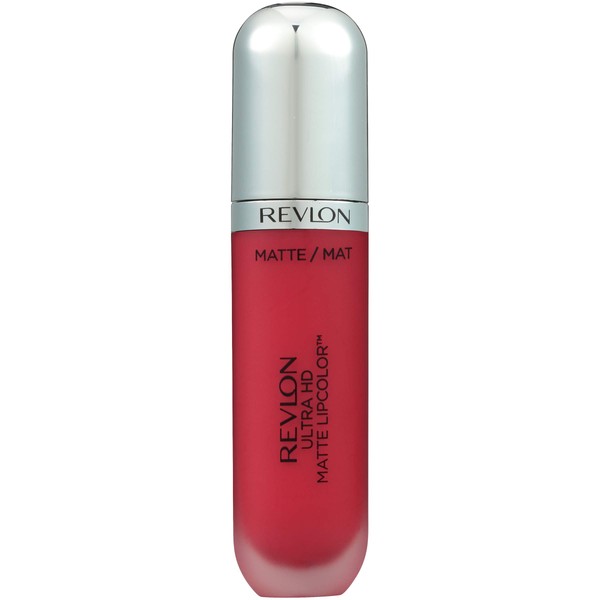Revlon Ultra HD Matte Lipcolor, Velvety Lightweight Matte Liquid Lipstick in Red / Coral, Love (625), 0.2 oz
