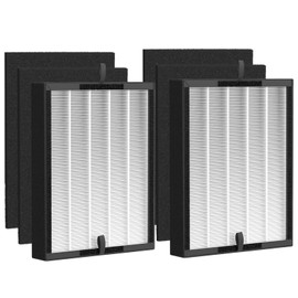 True HEPA 45i Replacement Filter, Compatible with Flex Bh400 and 45i air purifier, Compared # B4-Fresh/FL40-Silver-Carbon, 2 Pack HEPA Filter+4 Pre Filter