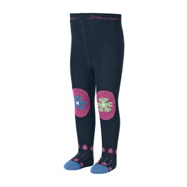 Sterntaler Baby Girls' Crawling Tights Cockatoo Tights, Blue (Marine 300)
