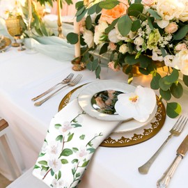 Geyoga 6 Pieces Wildflower Kitchen Towels Set Dish Hand Towel Absorbent Tea Towels for Christmas Kitchen Bathroom Home Decor, 16 x 24 Inch