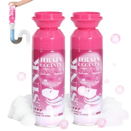 Foaming Drain Cleaner, Powerful Sink Drains Cleaner - Fast Drain Cleaner Foam for Kitchen, Toilet, Tubs, Sinks (2PC)