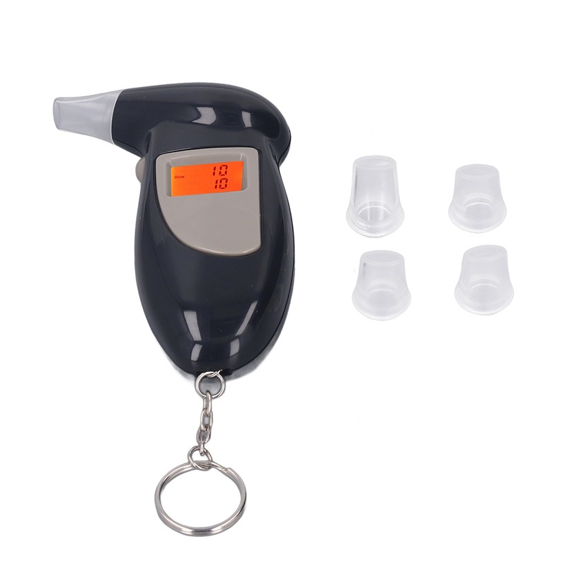 Alcohol Tester Professional LED Digital Keychain Breath Alcohol Detector Audible