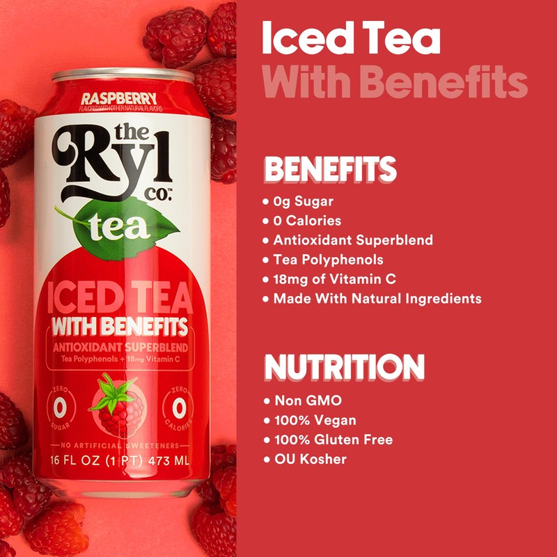 Ryl Iced Tea, Variety Pack, Antioxidant Superblend, No Artificial Ingredients,
