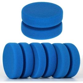 LUTER 4Pcs Paint Sponge Applicators, Double-Sided Round Artist Sponge Paint Brush for Painting, Arts and Crafts (3 Inch, Blue)