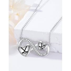 WINNICACA Sports Necklace 925 Sterling Silver Jewelry Tennis, Baseball, Volleyball, Soccer, Basketball, Football, Softball, Hockey Pendant Necklace for Women Men Player Fan Gifts, one size, Sterling