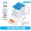 6caja Conexiones Eléctricas Bloque Distribución Riel Din 80a