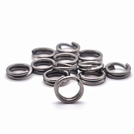 Rosco Snap Rings Matt Stainless Steel Split Rings Connector Rings Snap Rings for Artificial Bait Fishing Mounts Suitable for Freshwater and Salt Water Size/Load Capacity/Package Content:4.8 mm/6.8