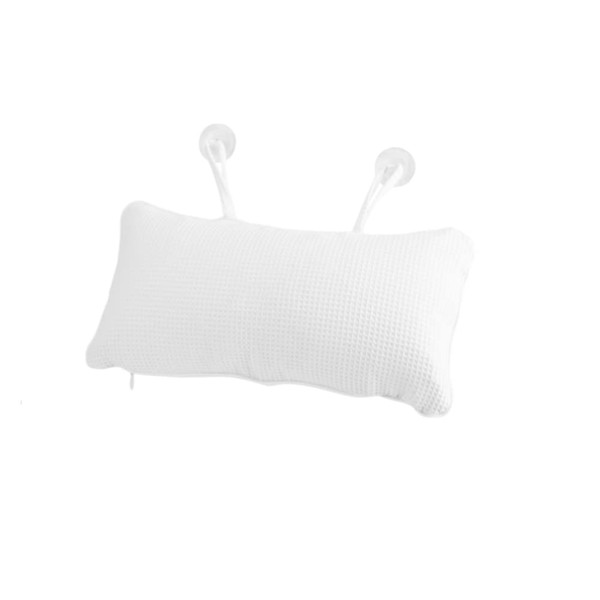Bath Pillow,Non-Slip Soft PVC Inflated Bathtub Spa Pillow Bath Cushion with Suction Cups,Helps Support Head Neck for All Bathtub,Hot Tub,Jacuzzi and Home Spa(White)