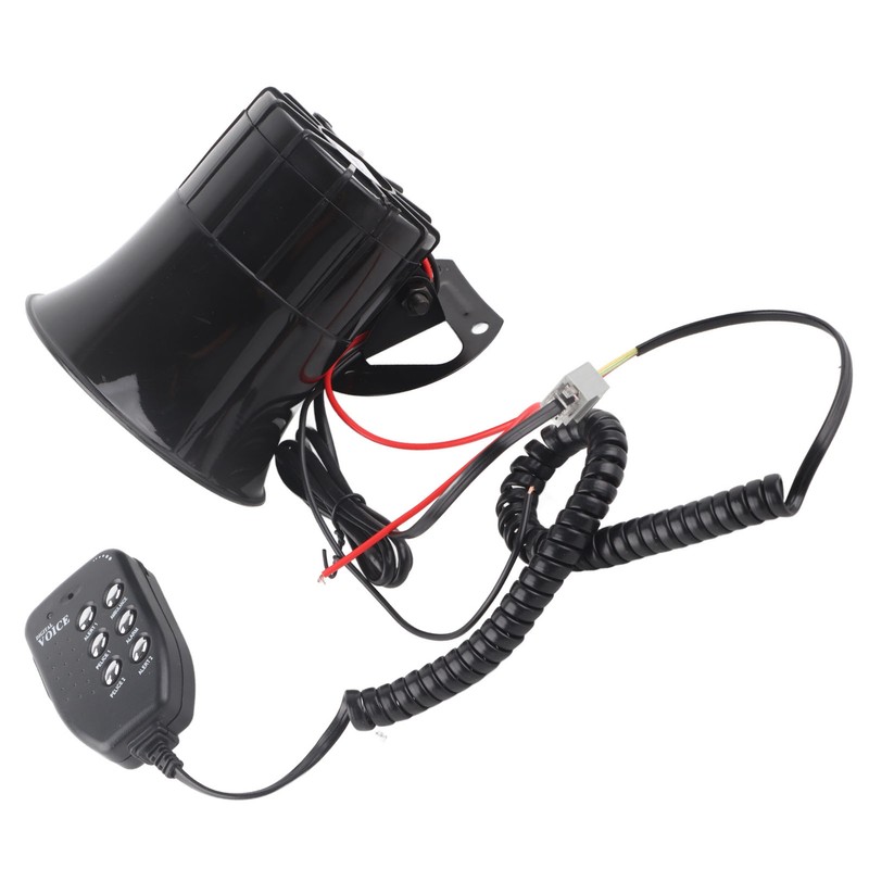 50W 120dB Car Loud Horn 6 Sounds Emergency Warning Alarm