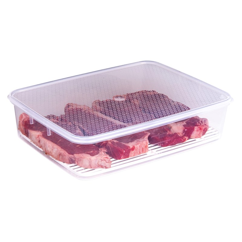 Décor Meat Storer with Removable Rack, 4.0L