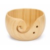 Wooden Yarn Bowl for Crocheting – Tangle-Free Knitting Organizer for