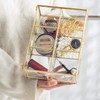 Levilan Golden Vintage Glass Box Clear Glass & Brass Metal