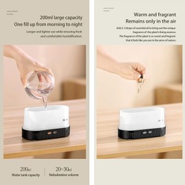TRIPRO Aroma Volcano Fire Flame Diffuser Humidifier For Aromatherapy Essential Oils