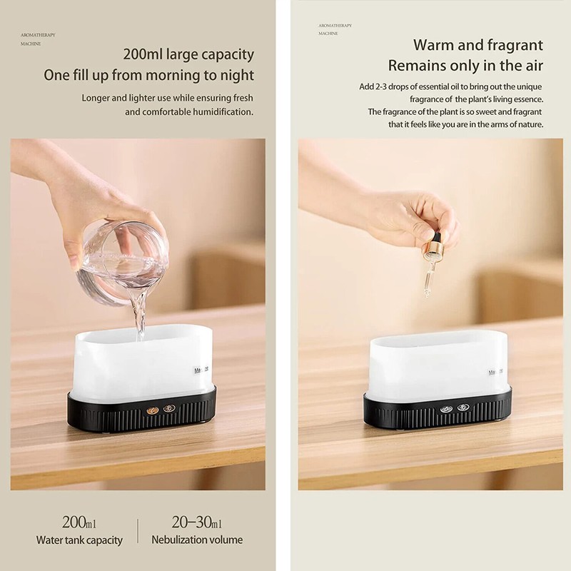 TRIPRO Aroma Volcano Fire Flame Diffuser Humidifier For Aromatherapy Essential