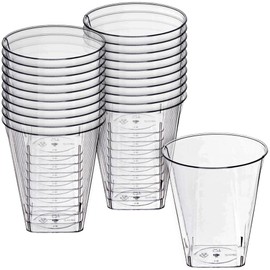 Clear Square Bottom Plastic Shot Cups (2 oz.) - Pack of 20 - Elegant & Transparent - Perfect for Parties, Gatherings & Everyday Use