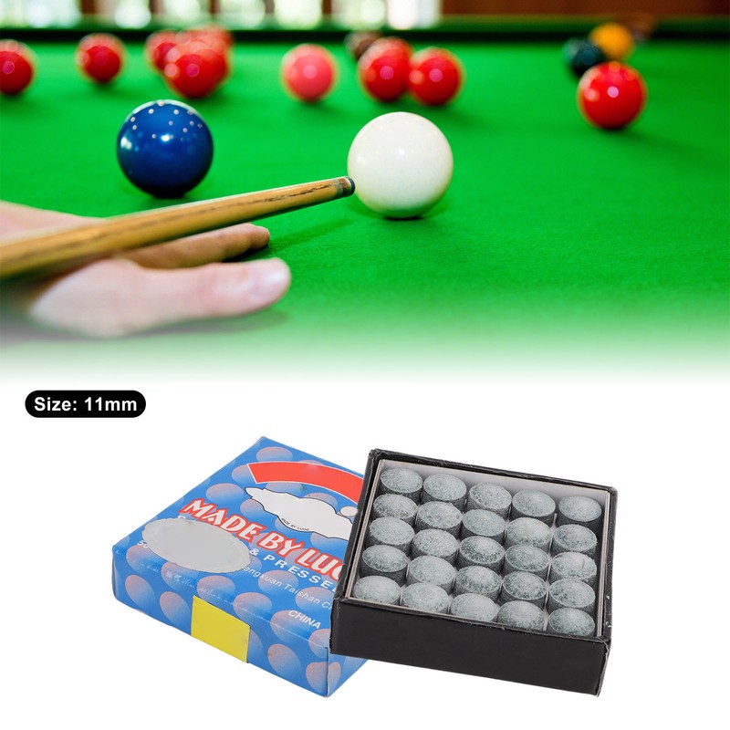 50Pcs Snooker Pool Cue Tips Grade A Leather Billiard Cue