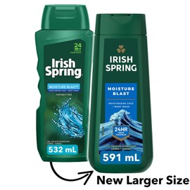 Irish Spring Moisture Blast Body Wash for Men, 20 Oz