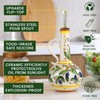 Gnlnkn 18 oz Ceramic Olive Oil Dispenser Bottle for Kitchen,