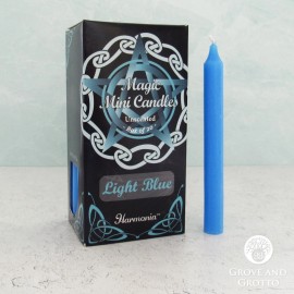 Light Blue Magic Mini Candles (Box of 20) by Harmonia - 5 Inch Chime Candle
