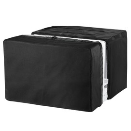 2 Pack Black 600D Window Outdoor AC Cover and Indoor AC Cover, Unit AC Cover, window AC Protection Cover, Full Coverage and Dust-Proof Waterproof (Black,23*16 Inch)