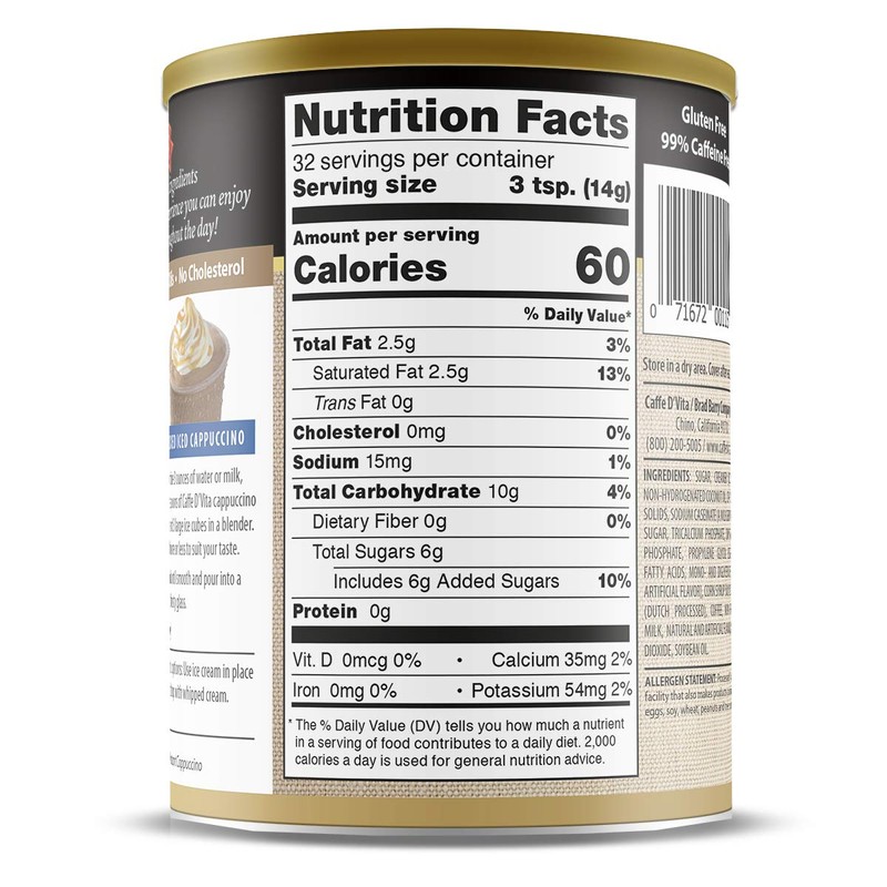Caffe D'Vita Amaretto Cappuccino Mix - Amaretto Cappuccino Instant Mix,