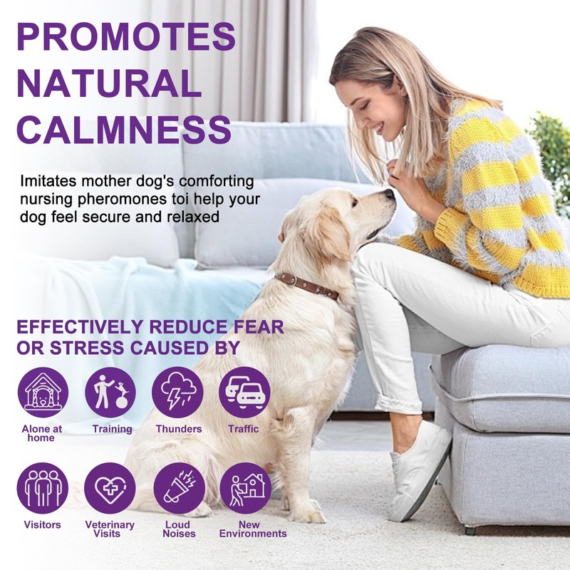 SilaiteWP Calming Pheromone Diffuser for Dogs, 1 Diffuser 3 Refills,