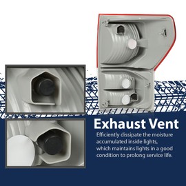 PIT66 Left Driver Side Tail Light Compatible with Toyota Tundra 2007-2013 Left Driver Side TO2800183 TO2801183