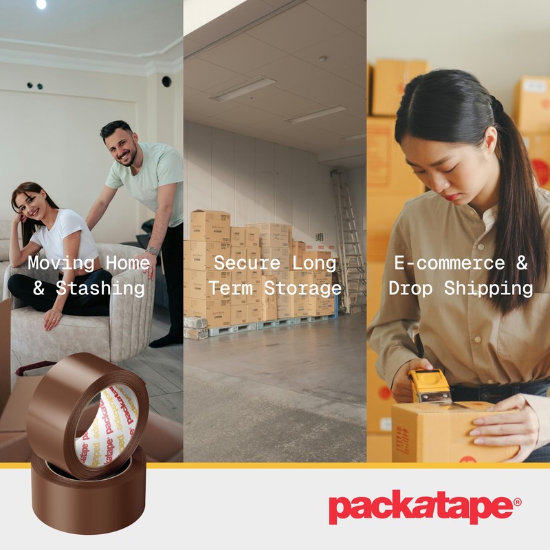 Packatape Packatape - 6 Rolls Per Pack 48MM x 66M