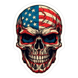 American US Flag Sticker Weatherproof Vintage Decal Vinyl Small Waterproof for Water Bottle Mug Passport Book Scrapbook Notebook Laptop Tumbler Skateboard Computer Phone 4" Funny Gift ID44990