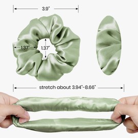 LILYSILK Silk Hair Scrunchies/Ties for Frizz & Breakage Prevention, 100% Mulberry, No Damage, Elastic ponytail Holders, 1Pc, Pale Turquoise