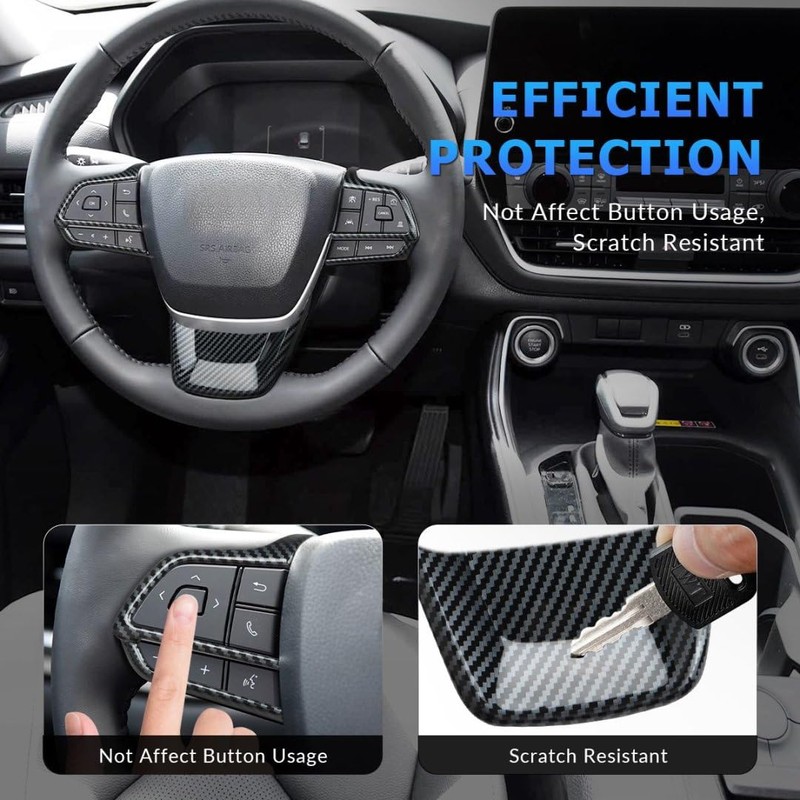 INTGET Center Console Steering Wheel Panel Cover for Toyota Grand