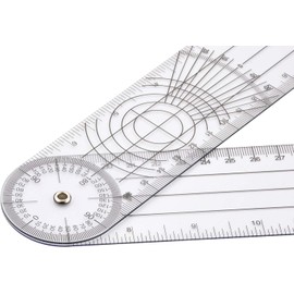Zhenghebuy Goniometer Plastic Ruler,Clear Plastic Goniometer,Medical 14" Goniometer Plastic Ruler,Medical Protractor,Goniometer Physiotherapy,7'' Arm Angle Measuring Tool
