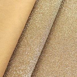STOFFKONTOR Lurex Jersey Fabric Glitter Sold by the Metre Ochre Gold