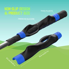 Golf Grip Trainer, Golf Training Aid, Golf Grip Kit, Golf Club Grips, Golf Club Grip, Grip Trainer Golf Club To Help Train Correct Hand Position (Right Hand Blue)