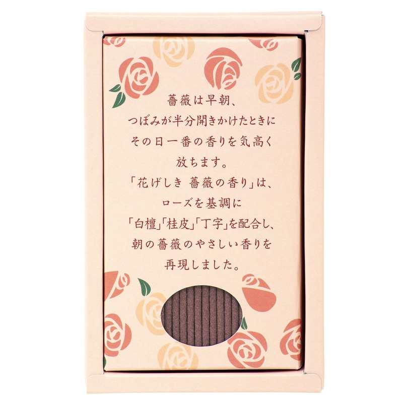 Kameyama Incense Stickers, Rose Scent, Mini Size, Approx. 1.8 oz