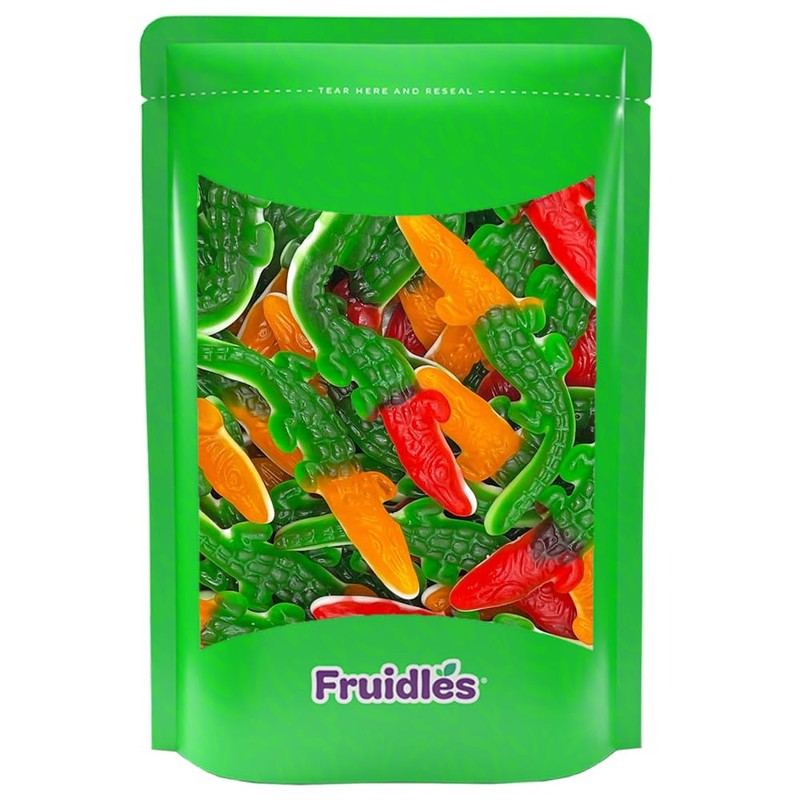 Fruidles Crocodiles Gummi Candy, Delicious Multicolor Fruit Flavors Gummies (1