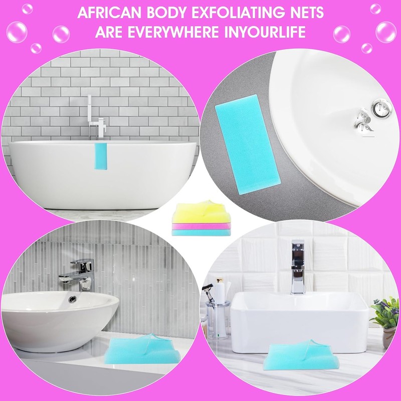 Paños Exfoliantes para Espalda – Set 3 de Nylon Premium