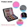 Durable PU Leather Fabric Pencil Case Zipper Pen Bag Art