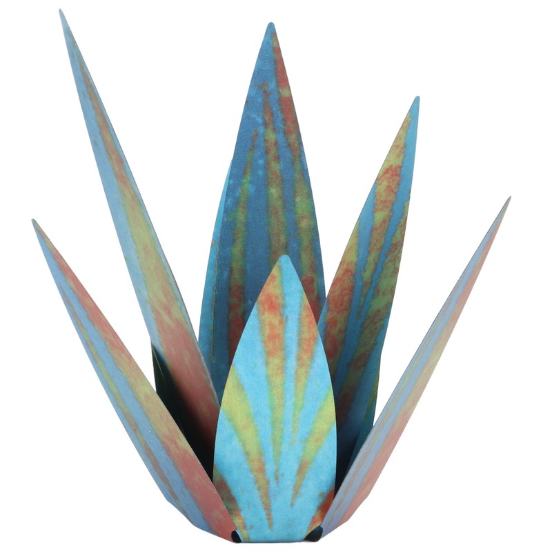 9PCS Tequila Rustic Sculpture Waterproof DIY Metal Agave Plant for
