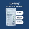 Wellthy Glicinato de Magnesio 220 Cápsulas 432mg. 100 Natural, Alta