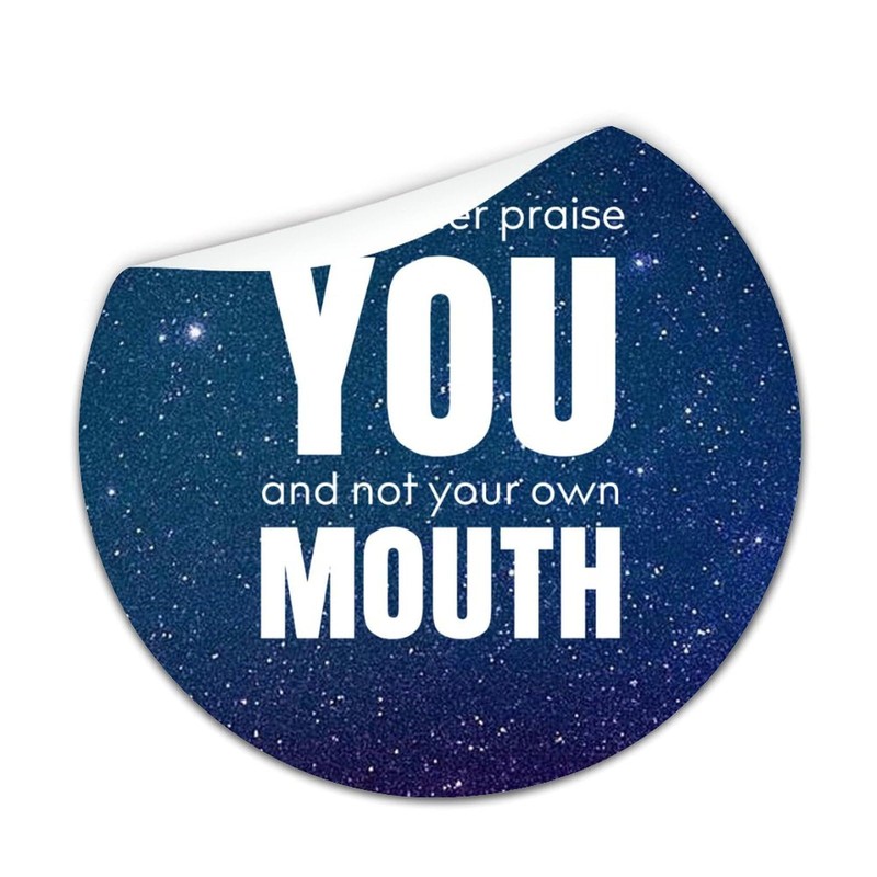 100pcs Vinyl Peel and Stick Circle Decals,Let Another Praise You