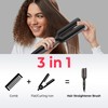 2 in 1 Hair Straightener Brush & Curler with Ceramic
