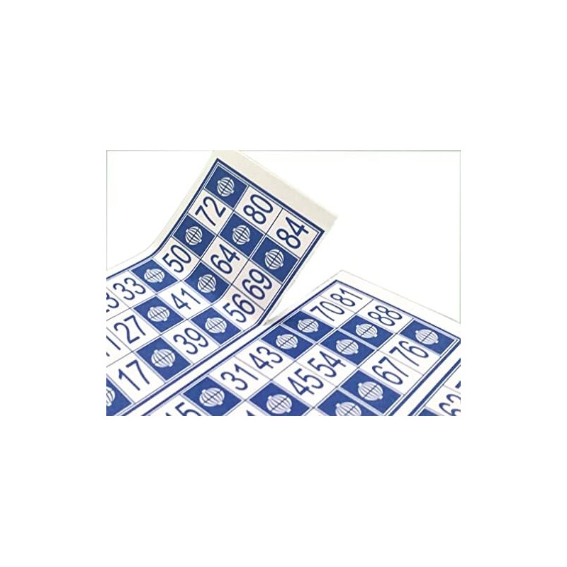 Genérico 600 Cartones para Bingo Tradicional De 90 Bolas (Azul)