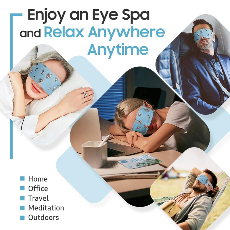 BeHoomi Steam Eye Mask, 10 Packs Heated Eye Mask, Self
