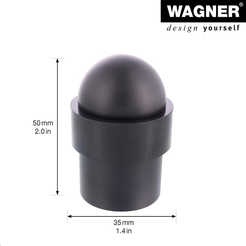 WAGNER DOM Floor Door Stop, Diameter 35 x 50 mm,