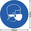 Strobo Face Mask Stickers Diameter 9.5 cm with UV Protection
