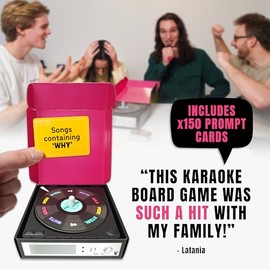Lucky Egg Grab The Mic Karaoke Battle Game – Fast-Paced Singing Party Game with Spinning Record Timer - Singing Game for Teens & Adults | Fun Game Night for 2–12 Players (Ages 12+)