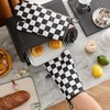 Ohocut Black and White Checkered Oven Mitts Heat Resistant, Vintage